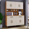 Armario de Cozinha 8 Portas 2 Gavetas Fortaleza Kaiki Moveis Nature/off White - 2