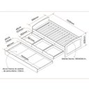 Ver imagem 4 de Bicama Solteiro 3 Gavetas em Madeira Maciça Ulli Inter Link