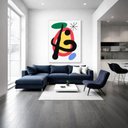 Ver imagem 3 de Quadro Canvas Miro Peintures Murales 70x50cm Mold Branca