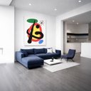 Ver imagem 5 de Quadro Canvas Miro Peintures Murales 70x50cm Mold Branca