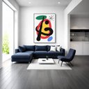 Ver imagem 1 de Quadro Canvas Miro Peintures Murales 70x50cm Mold Branca