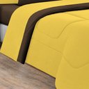 Ver imagem 3 de Kit Edredom + Jogo de Lençol Malha 100% Algodão Gran Moratta 7 Peças Queen - Amarelo-marrom