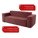 Ver imagem 7 de Sofá 3 Lugares Sync Kappesberg 236cm Boucle Hibisco