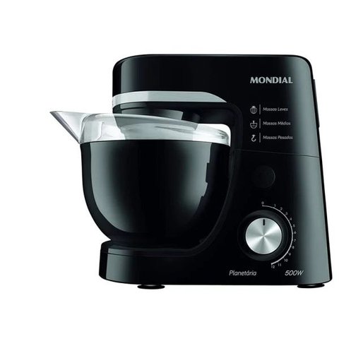 Batedeira Planetária Mondial 700w Preto 127v Bp-03-b