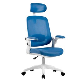 Cadeira Office Elements Astra, Cilindro Classe 4, 150Kg, Mecanismo Butterfy, Azul e Branca - 70041 - 1