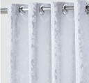 Ver imagem 2 de Cortina Jacquard Sala e Quarto 4,00x2,80 Branco Ilhós Quadrado Cromado