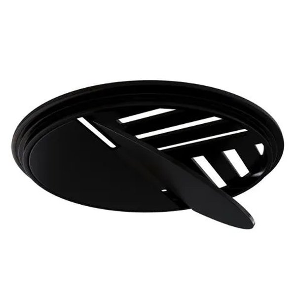 Kit 6 Ralo Grelha Redonda com Fecho Automático Preto 10cm - 4