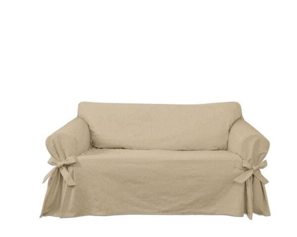 Capa Protetora para sofá Mistero 4 Lugares Brim Peletizado Cor:Bege
