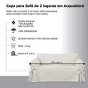 Ver imagem 3 de Capa Protetor de Sofá 2 lugares Impermeável Acquablock Cor:Bege