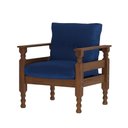Ver imagem 1 de Poltrona Madeira Maciça Liz Multimóveis Cr7003 Azul