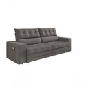 Ver imagem 6 de Sofá Oscar Plus 2,06m Retrátil/reclinável Suede Cinza - Xflex