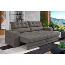 Ver imagem 1 de Sofá Oscar Plus 2,06m Retrátil/reclinável Suede Cinza - Xflex