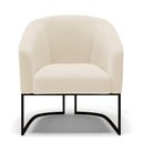 Ver imagem 7 de Poltrona Stella Linho Base Industrial Preto - D’Rossi Cor A19 Bege