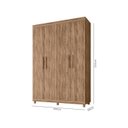 Ver imagem 4 de Guarda Roupa Padua 4 Portas 3 Gavetas - Lanza:Carvalho