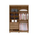 Ver imagem 3 de Guarda Roupa Padua 4 Portas 3 Gavetas - Lanza:Carvalho