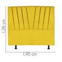Ver imagem 2 de Cabeceira Estofada Bélgica 195cm King Size para Cama Box Quarto Suede Amarelo - Gat Magazine