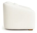 Ver imagem 4 de Poltrona Lilian Luxo Recepção Escritório Suede Bege:branco/liso
