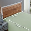Ver imagem 4 de Lençol de Baixo 200 Fios Casal sem Elástico 100% Algodão Avulso Roupa de Cama Box:verde Bebe