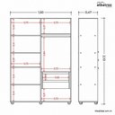 Ver imagem 2 de Guarda Roupa Infantil Vittoria 6 Portas e 2 Gavetas - Branco - Albatroz