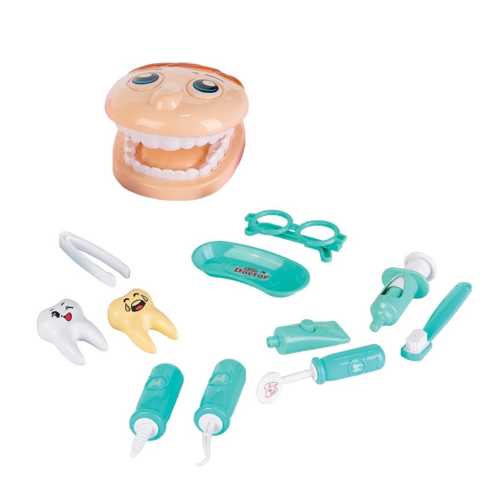 Kit Dentista Infantil Fenix Brinquedos Com Acessórios Médio Azul