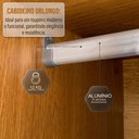 Ver mais imagens de Guarda-Roupa Casal Reflecta 5 Portas 3 Gavetas com LED Cinamomo/Off White Austria