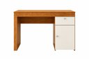 Ver imagem 4 de Mesa Escrivaninha para Computador Home Office 2 Gavetas Porta Canela Off
