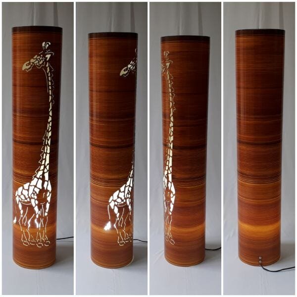 Luminária de Chão Coluna Girafa 96cm PVC - 4