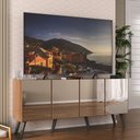 Ver imagem 2 de Rack Tv até 50 Polegadas 4 Portas Retrô com Espelhos Multimóveis Mp1082 Rustic/preto