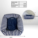 Ver imagem 5 de Cama Pet para Cachorro e Gato 64x64cm 100% Lavável Azul Escuro