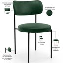 Ver imagem 6 de Kit 06 Cadeiras Estofadas para Sala de Jantar Louise L02 Couríssimo Verde - Lyam Decor