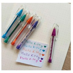 Kit Mini Caneta Esferográfica Hello Kitty 97971 5 Cores - Leo&leo - 2