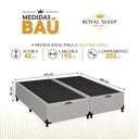 Ver imagem 3 de Cama Box com Baú King Bipartido Suede Cinza Royal Sleep