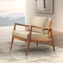 Ver imagem 3 de Poltrona Giulia Luxo Madeira Maciça Castellar Móbile Linho Bege Claro