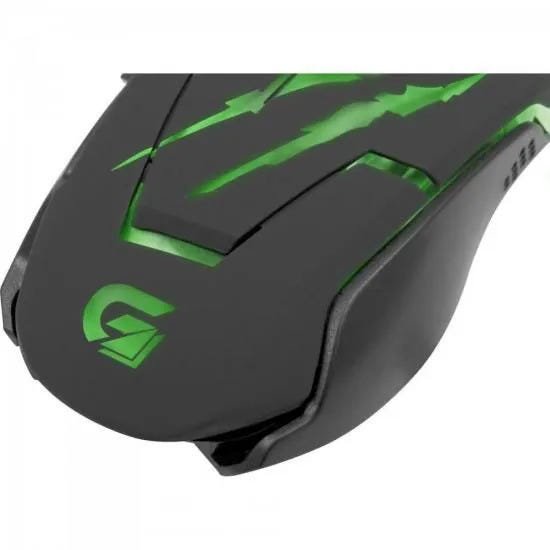 Mouse Gamer USB 3200DPI RAPTOR OM-801 Preto/Verde FORTREK - 5