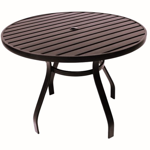 Mesa 90cm Sevilla Ripada Alumínio Área Externa Piscina Jardim