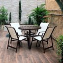 Ver imagem 4 de Mesa 90cm Sevilla Ripada Alumínio Área Externa Piscina Jardim