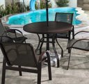 Ver imagem 2 de Mesa 90cm Sevilla Ripada Alumínio Área Externa Piscina Jardim