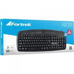 Teclado Multimídia USB MKL-101 Preto FORTREK - 4 Teclado Multimídia USB MKL-101 Preto FORTREK - 4