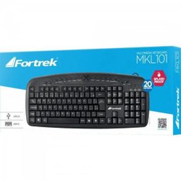 Teclado Multimídia USB MKL-101 Preto FORTREK - 3 Teclado Multimídia USB MKL-101 Preto FORTREK - 3