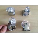 Ver imagem 1 de Jogo 8 Rodizio Roda Gel Silicone 50mm Fixo Placa Anti-Risco