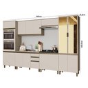 Ver imagem 5 de Cozinha Modulada Connect 6 Peças Duna/cristal com Torre Quente 2 Fornos e Cristaleira - Móveis