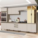 Ver imagem 2 de Cozinha Modulada Connect 6 Peças Duna/cristal com Torre Quente 2 Fornos e Cristaleira - Móveis