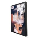 Ver imagem 3 de Quadro Decorativo Abstrato Pincelada Rustic em Moldura Caixa Tacolado Moldura Trad 1cm Madeira Escur