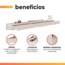 Ver imagem 4 de Rack Suspenso para Painel ou Tv até 75 Polegadas 3 Gavetas Aspen Off White Edn