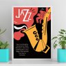 Quadro Decorativo Poster Cartaz Jazz 45x34cm - com Vidro:madeira Preta - 2
