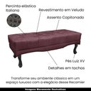 Ver imagem 3 de Recamier Decorativo 140cm Loewe Veludo Pés de Madeira Vinho - Gran Belo