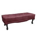 Ver imagem 1 de Recamier Decorativo 140cm Loewe Veludo Pés de Madeira Vinho - Gran Belo
