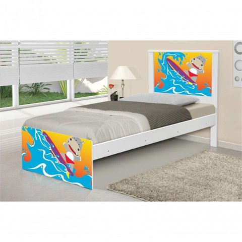 Cama Solteiro Surfista com Colchão