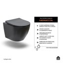 Ver imagem 2 de Vaso Sanitário Porcelana Suspenso Saída Horizontal Hematita Preto
