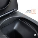 Ver imagem 5 de Vaso Sanitário Porcelana Suspenso Saída Horizontal Hematita Preto